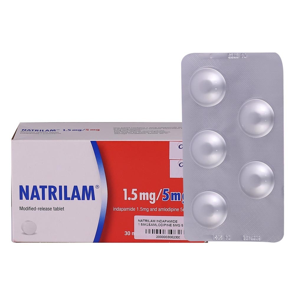 Natrilam Indapamide 1.5MG&Amlodipine 5MG 5Tabletsx6