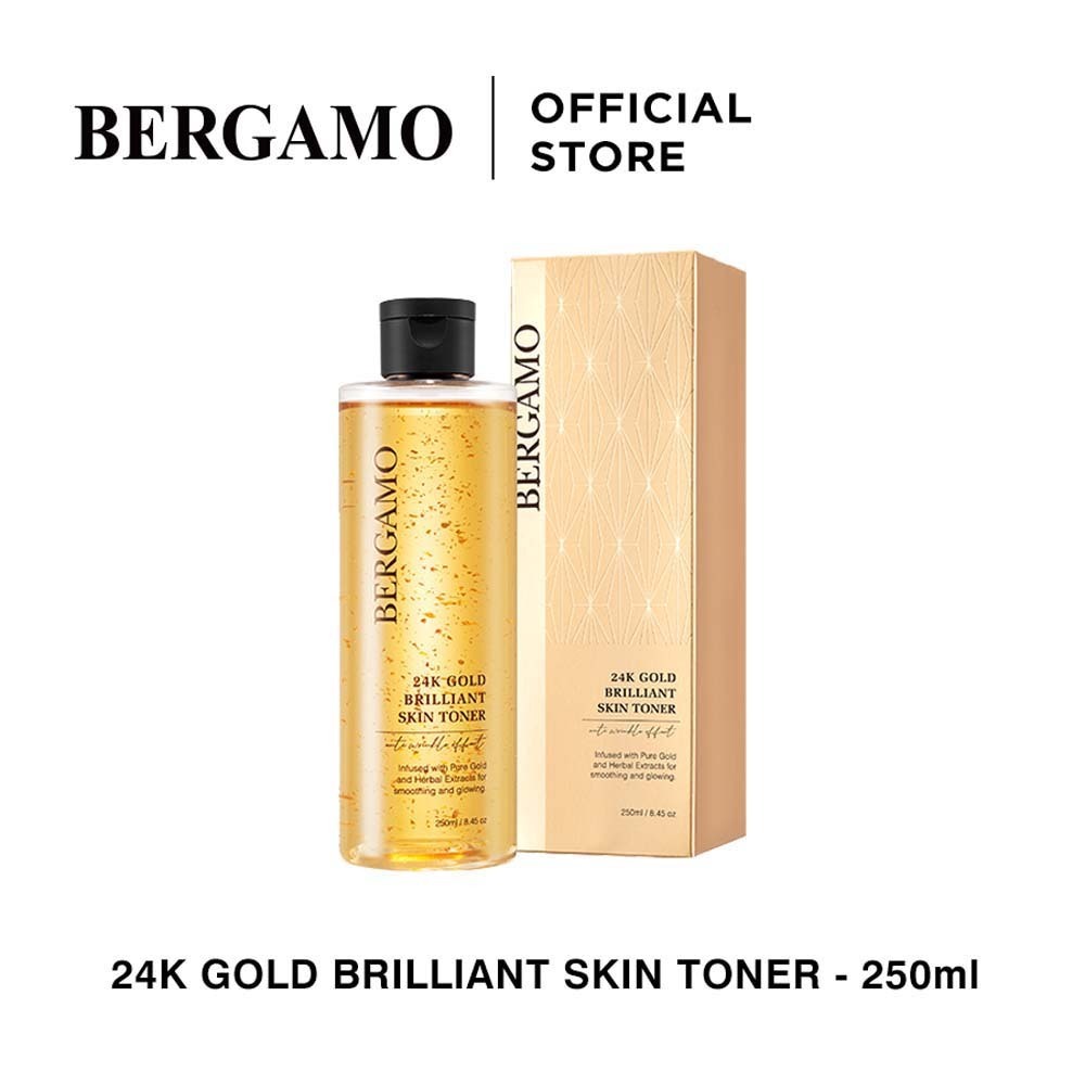 Bergamo 24K Gold Brilliant Skin Toner  250 ML