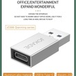 JC-006   QIANMING series converter (USB to Type-C) Silver