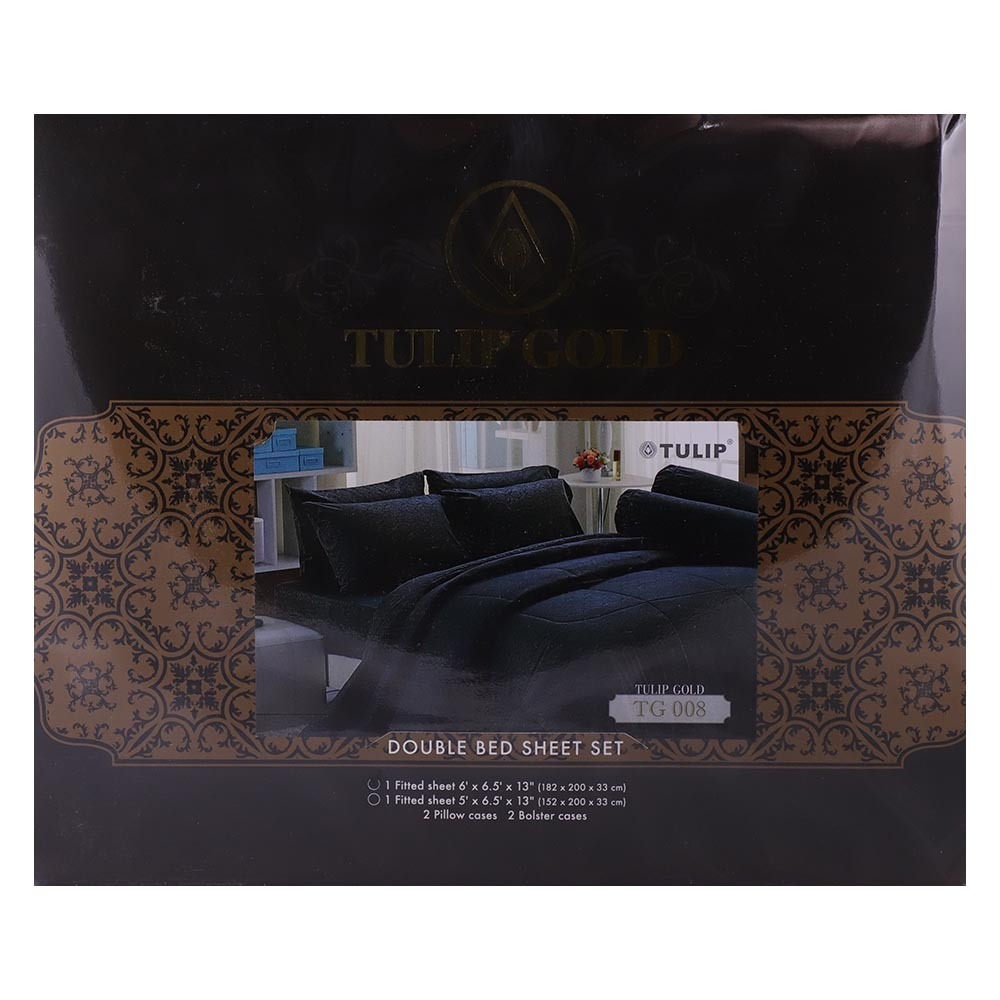 Tulip Gold Bed Sheet 5PCS 6X6.5X13IN TG008(Fit)