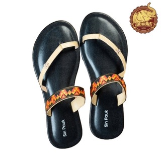 Sin Pauk Women Leather Slipper (Design-1,No-35) SGW-002