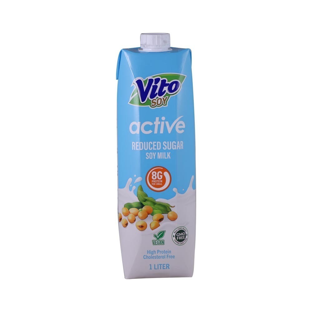 Vito Active Reduced Sugar UHT Soy Milk 1LTR