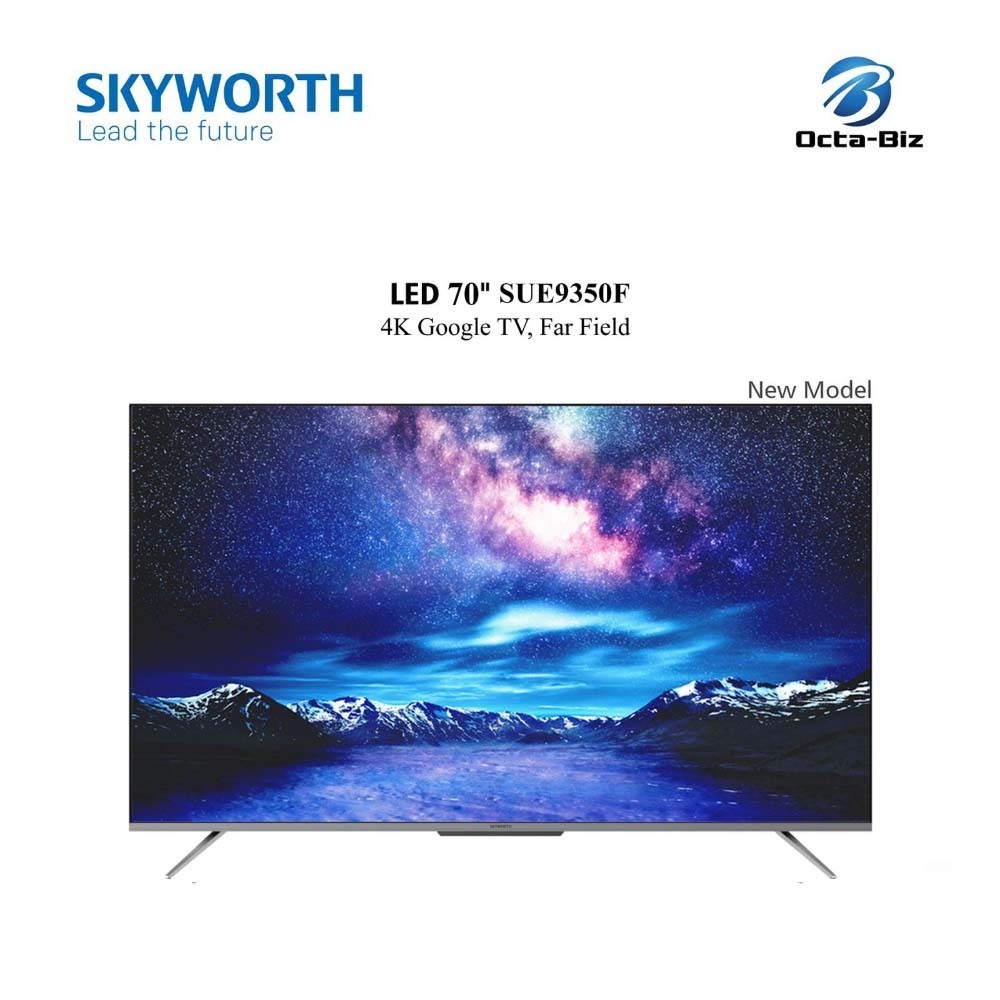 Skyworth LED 70” 4K Google TV, Far Field Black 70 SUE9350F