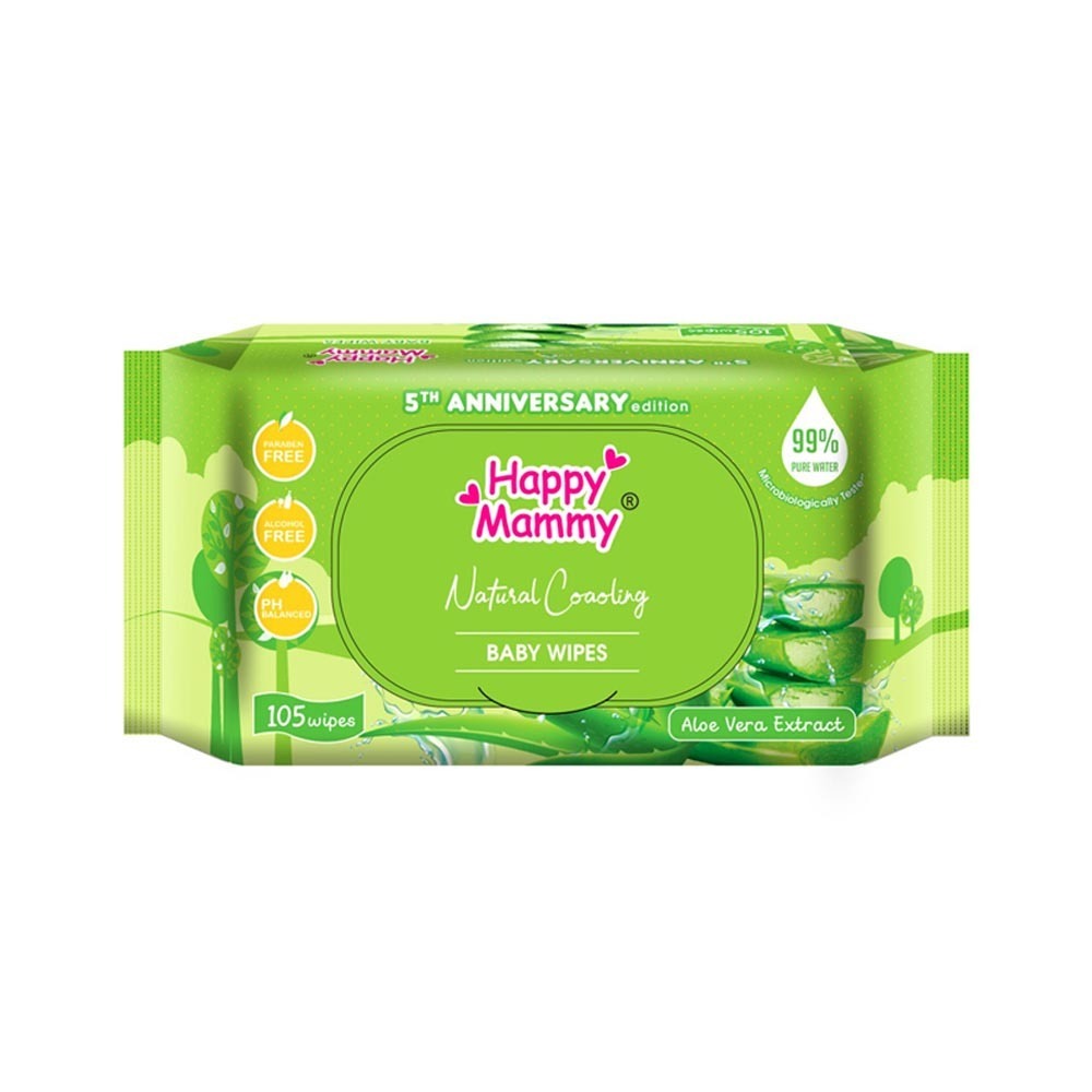 Happy Mammy Baby Wipes 105PCS (Aloe Vera)