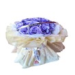 Floral District Light Orange Purple Artificial Rose Bouquet