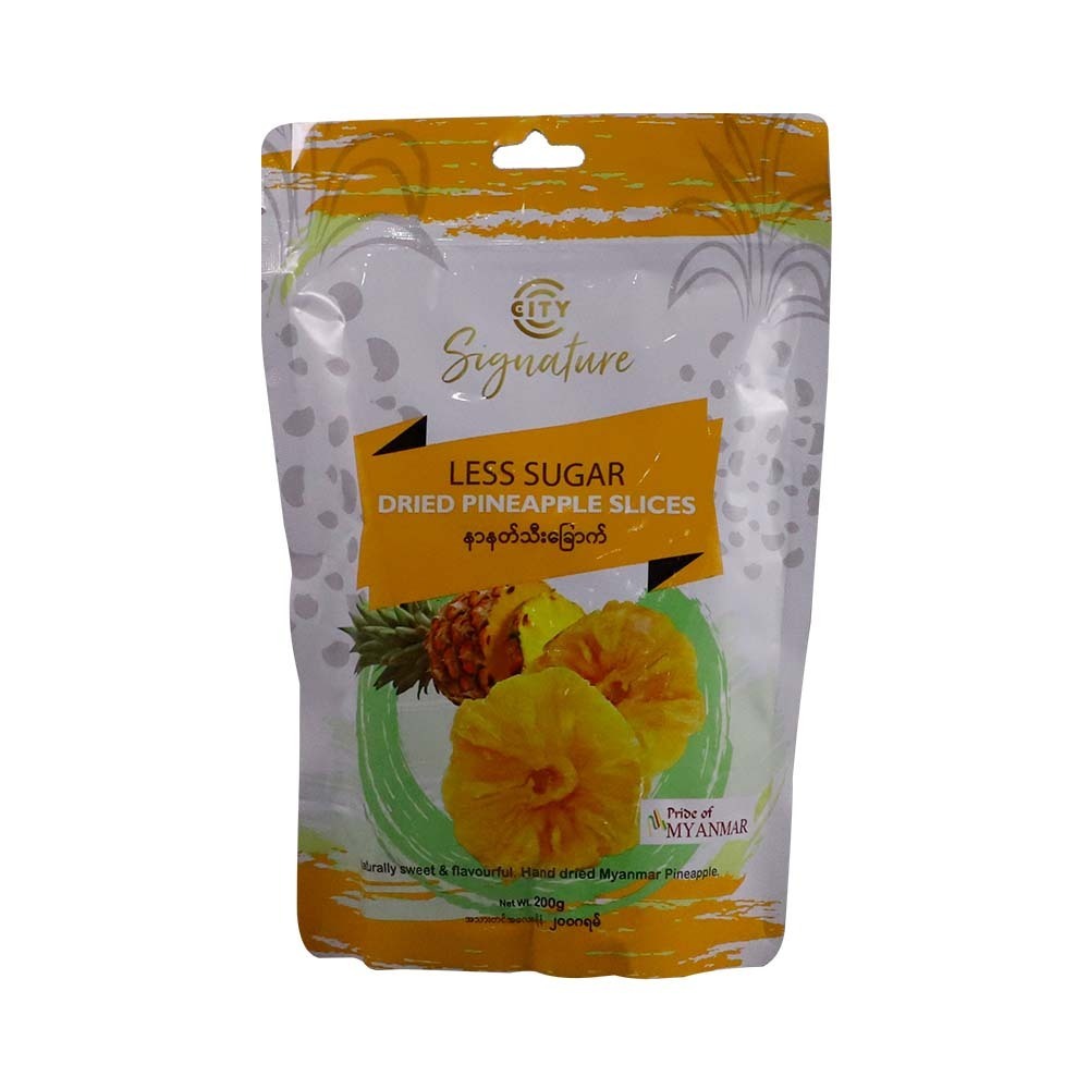 City Signature Dried Pineapple 200G (Less Sugar)