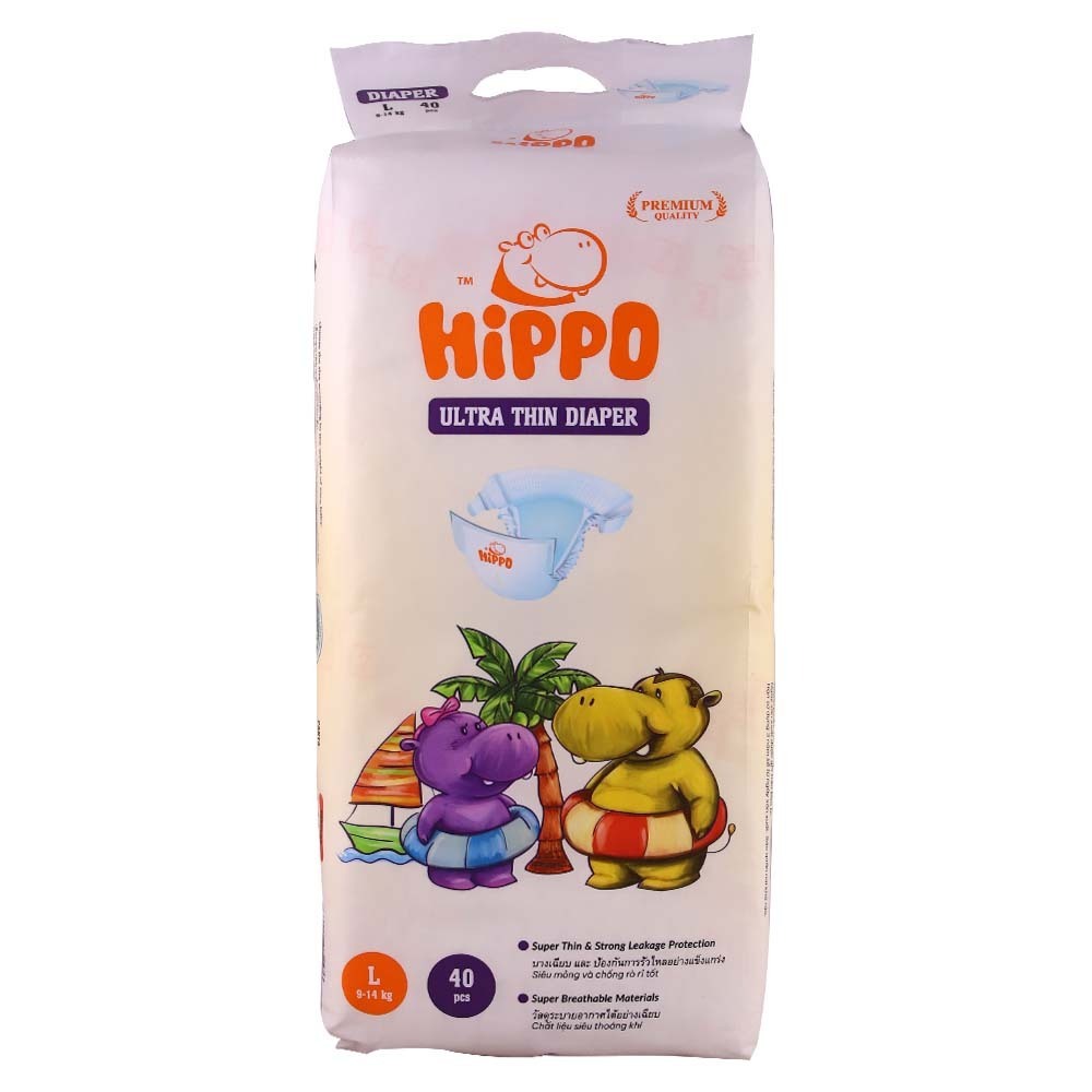 Hippo Baby Diaper Ultra Thin Jumbo 40PCS (L)