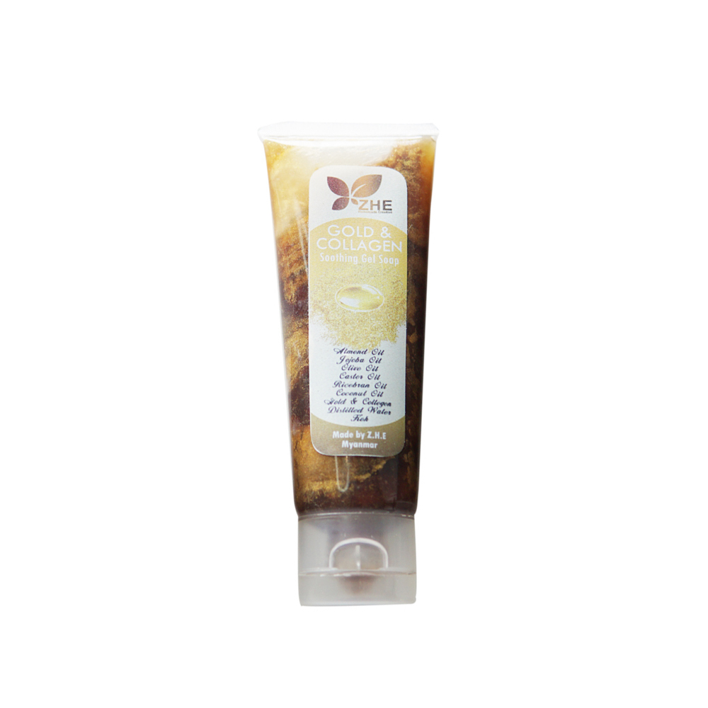 ZHE Gold & Collagen Facial Wash Gel Soap 100ML