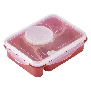 Food Container Lunch Box 4 Comparment Blue
