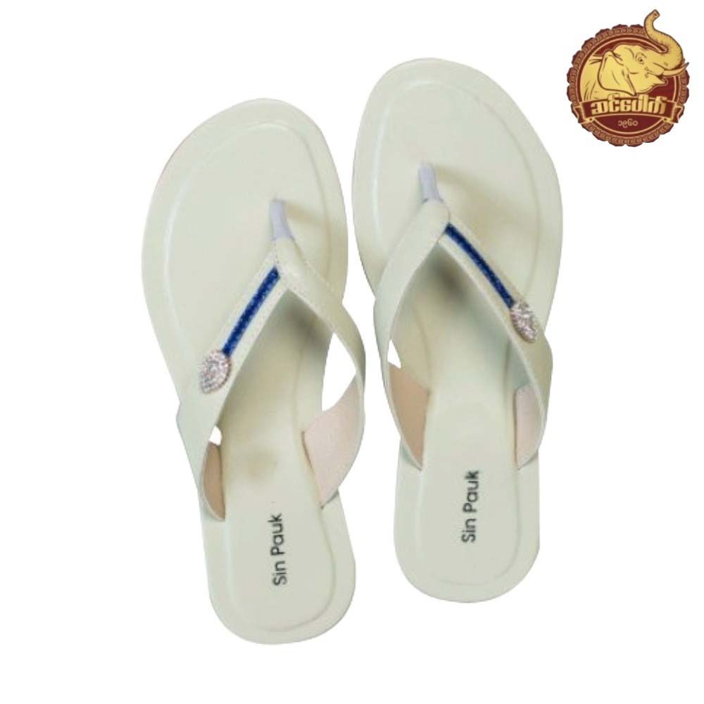 Sin Pauk Women Leather Slipper (Design-1,No-38) SGW-010