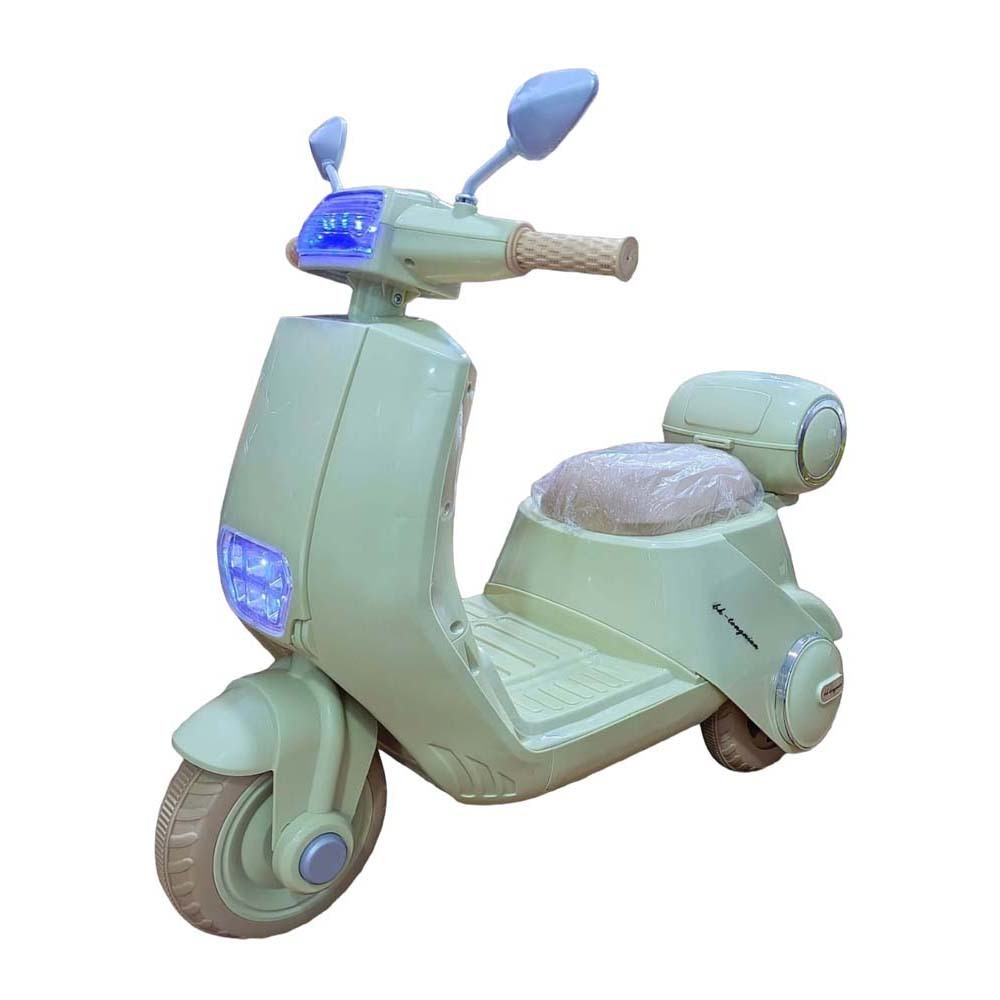 Baby Cele Rechargeable Kids Scoopyi Motorcycle DMX-6688 Beige (11885)