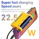 Konfulon J-30 (10000mAh Fast Charging 22.5W Built-in Cable Power Bank) + Lightning Cable Yellow
