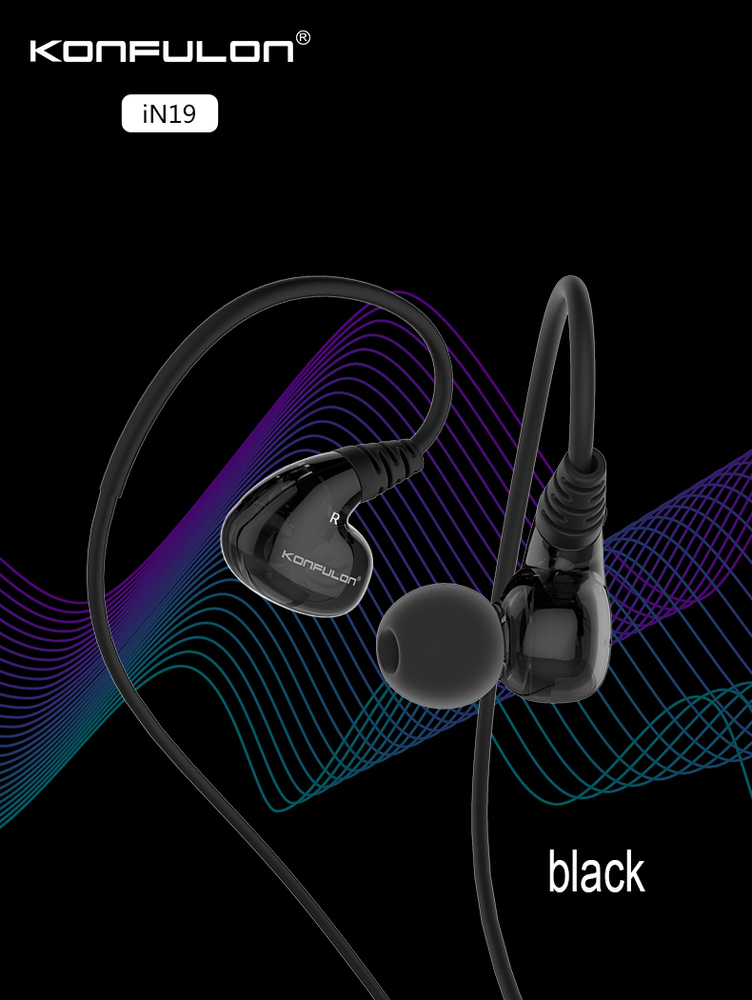 Konfulon iN-19 (Earphone) / Black