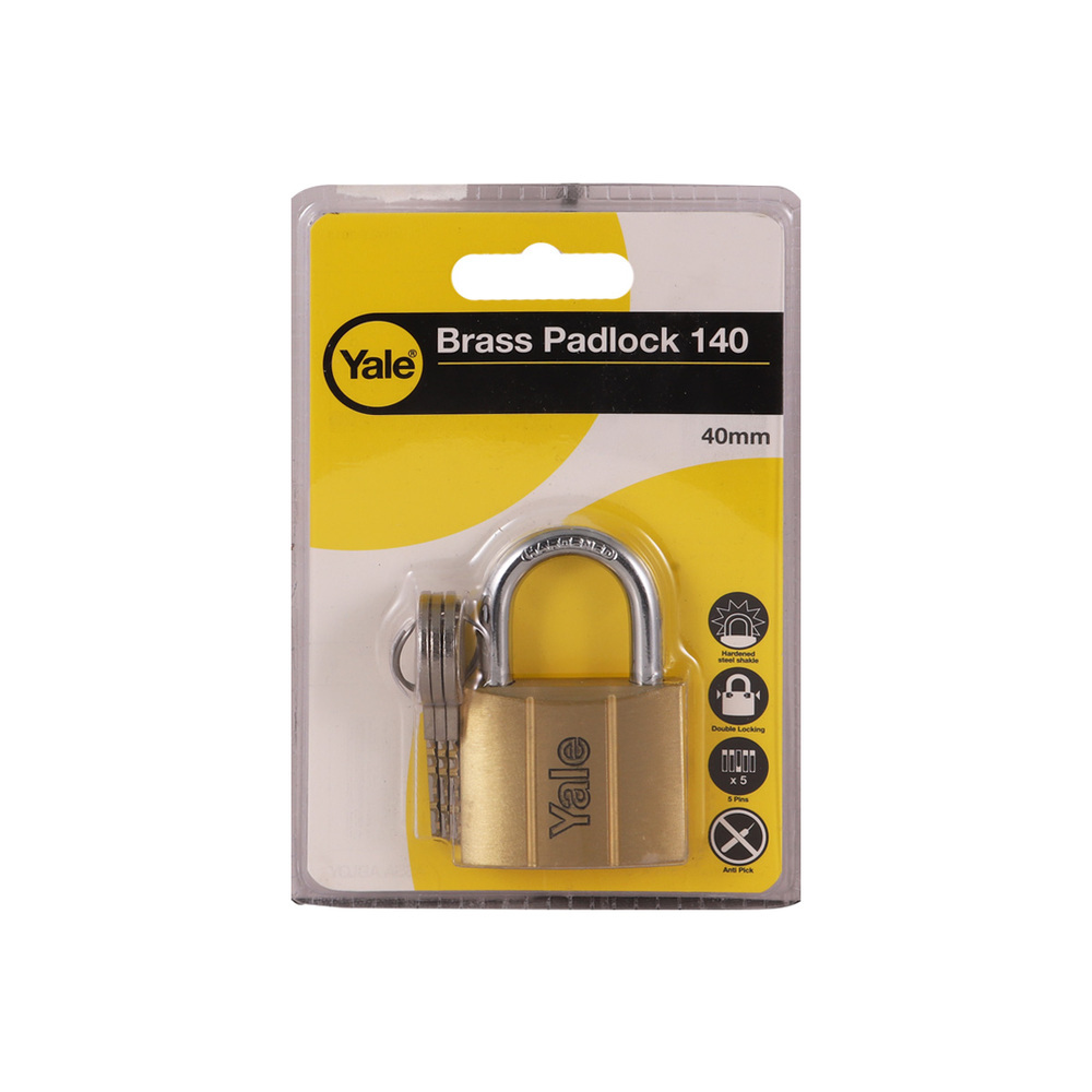 Yale Solid Brass Padlock 40MM V-140.40