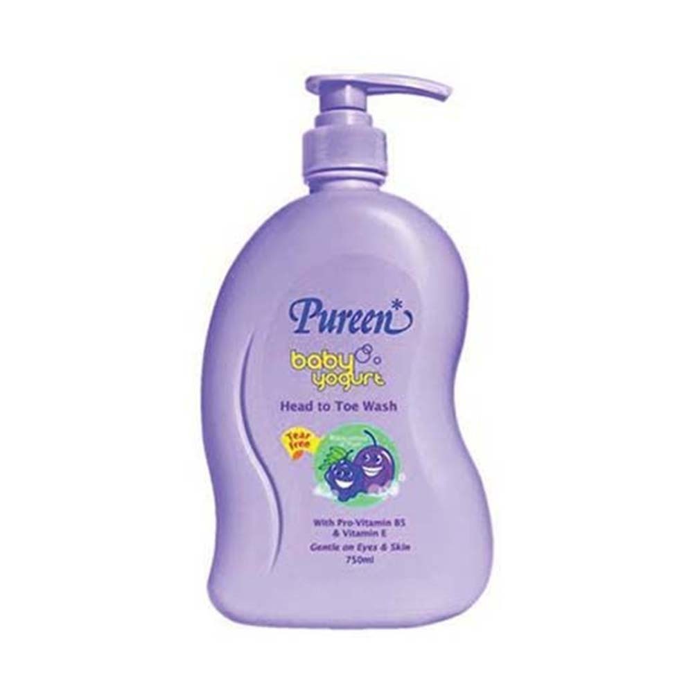 Pureen Yogurt Head To Toe Wash Blackcurrant 750ML