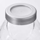 Ikea Förvar Jar With Lid, Glass/Aluminium-Colour, 1.8 L 502.024.87