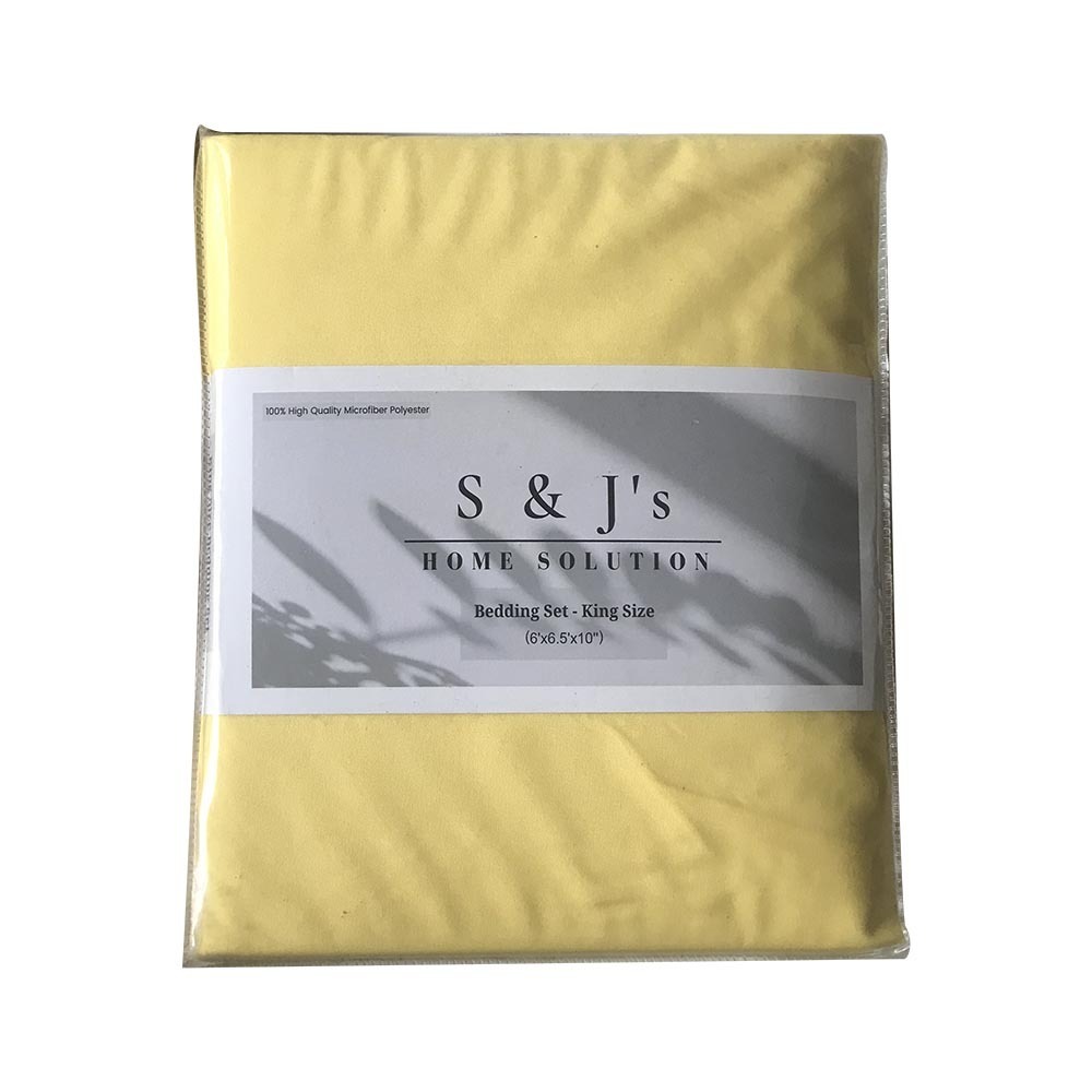 S&J Double Bed Sheet Yellow SJ-01-46