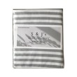 S&J Double Bed Sheet White grey tiny stripe  SJ-01-43