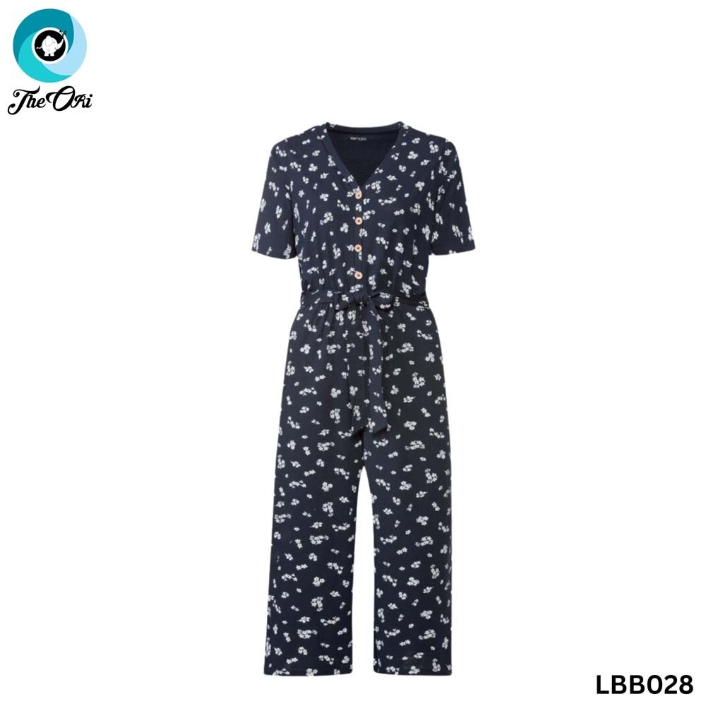 The Ori Women Jumpsuit Black Floral LBB028 (Medium)