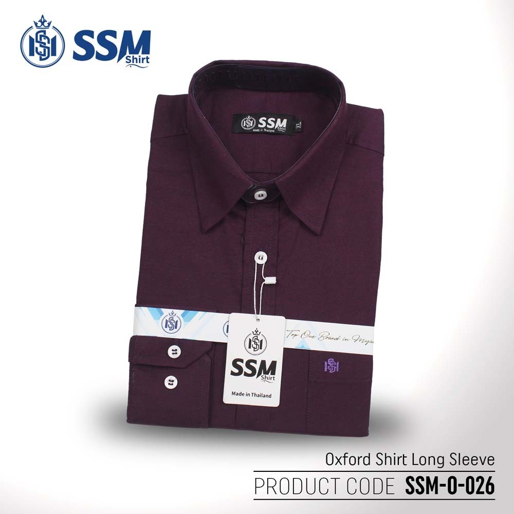 Oxford Shirt Long Sleeve SSM-O-P-L-026 (Midnight Purple) Double Extra Large