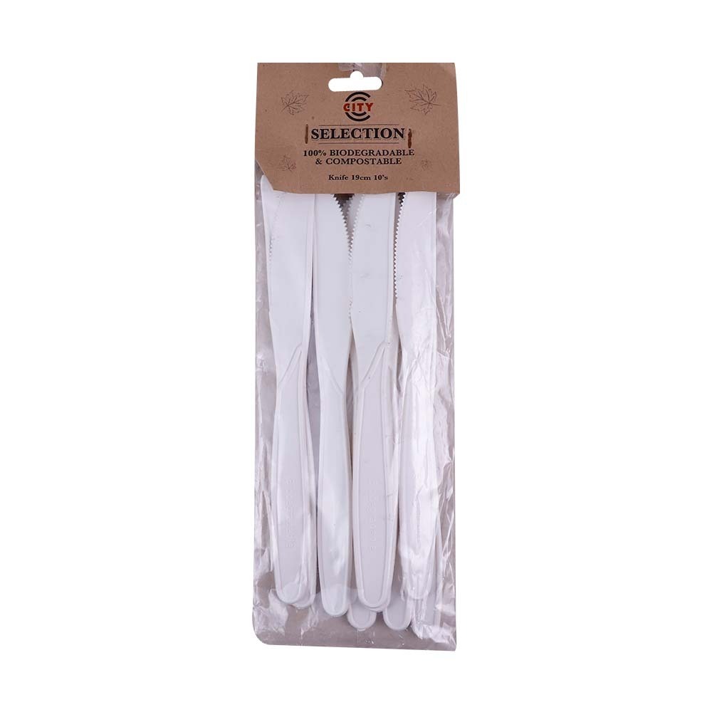 City Selection Biodegradable Knife 19CM 10PCS