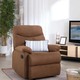 Furinbox  Riley Fabric Manual Recliner 1/S Brown