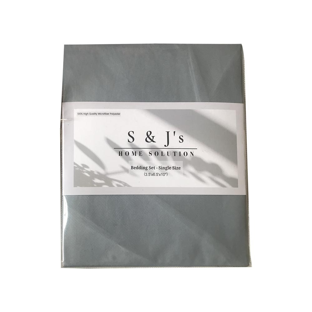 S&J Single Bed Sheet Blue grey SJ-02-29