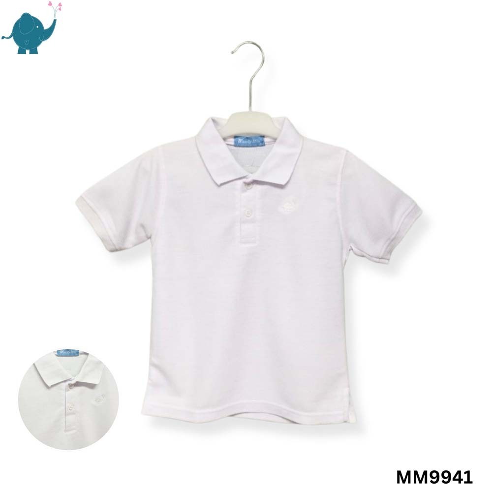 Max & Mia Kid White Polo Shirt MM9941 White XL