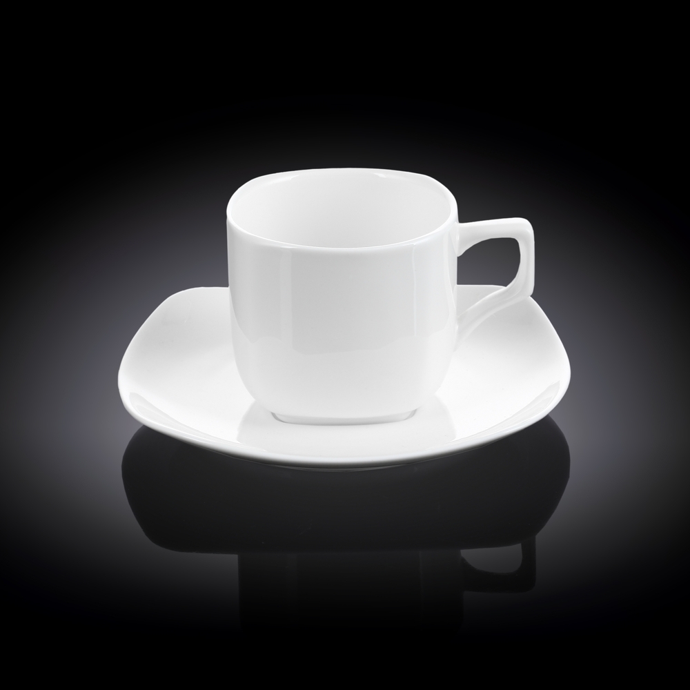 Wilmax Tea Cup & Saucer 7OZ (200ML) (3PCS) WL - 993003