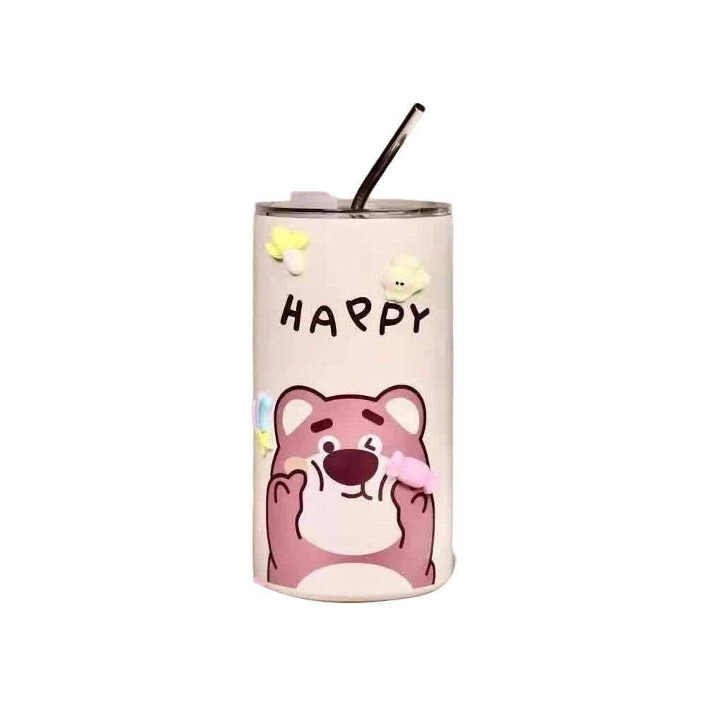 Beauty House Cartoon Stainless Steel Vacuum Tumbler 600ML 1PC Random