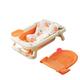 Foldable Bathtub with Bath Cushion + Bath Net (Orange)