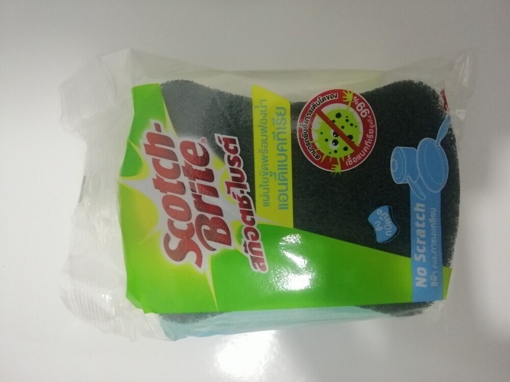 3M Scotch Brite Antibac Scrub Sponge Non-Scratch (Blue)