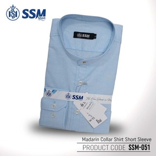 Madarin Collar Shirt Short Sleeve SSM-O-M-S-059 (Moss Green) 4 Extra Large