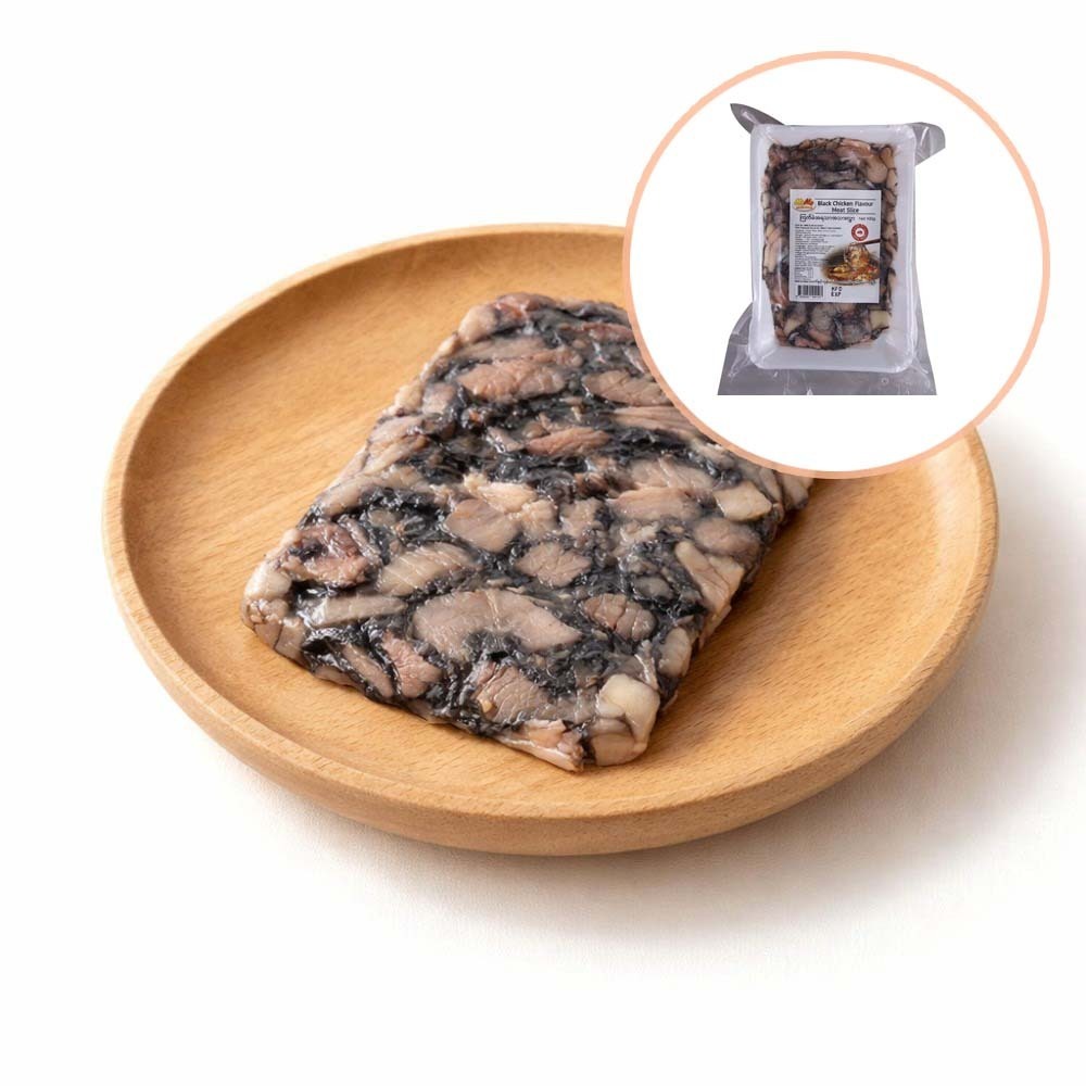 Mo Mo Frozen Black Chicken Flavour Meat Slice 100G