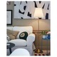 Ikea Arstid Floor Lamp, Brass/White