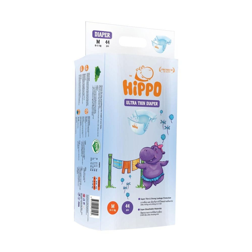 Hippo Baby Diaper Ultra Thin Jumbo 44PCS (Medium)