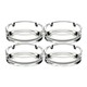 Jaramy Clear Glass Ashtray Holder For Home Offices - 4PCS Set