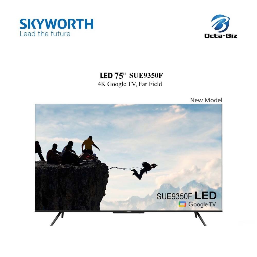 Skyworth LED 75” 4K Google TV, Far Field  Black 75 SUE9350F