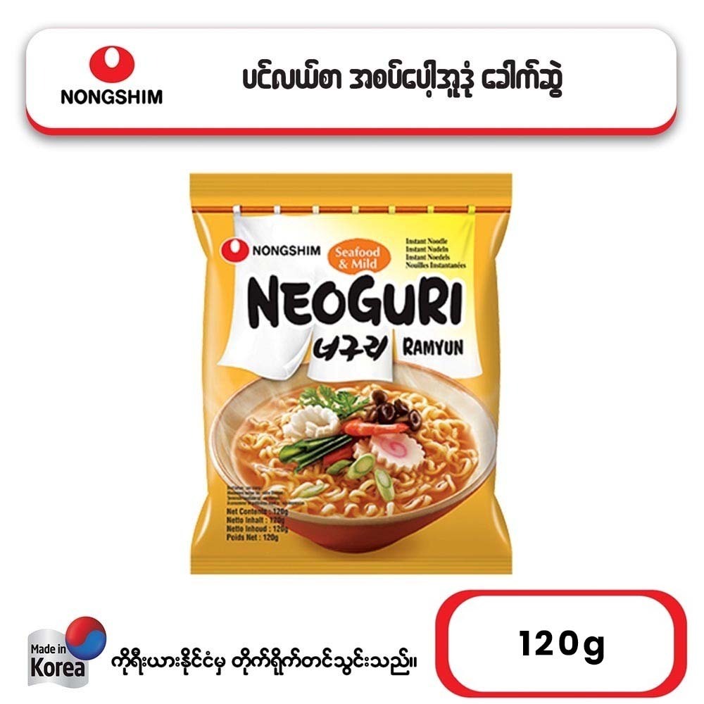 Nong Shim Instant Neoguri Udon Mild Seafood 120G