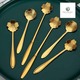 Fine Village Rose Spoon- Short *6pcs (Gold ) 12.4CM