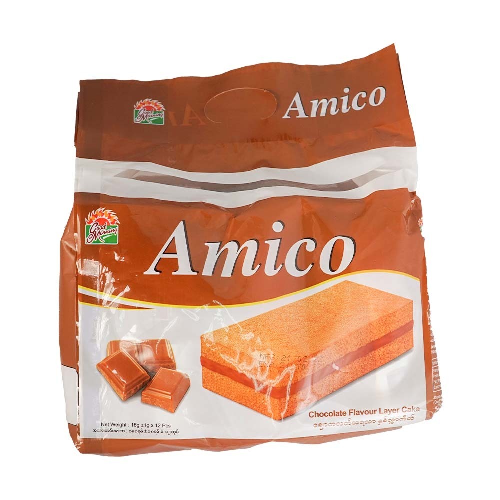 Amico Layer Cake Chocolate 12PCS 216G