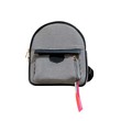 Konoko Leather With Cotton Backpack S Size (Black)