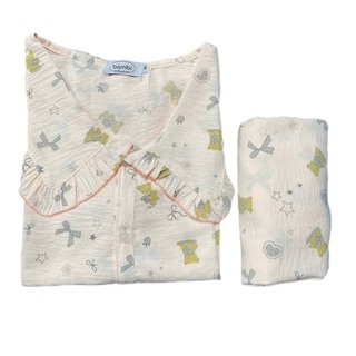 Bambi Womenwear Cottonpuff Oneset S/L Cream AA0059 XL