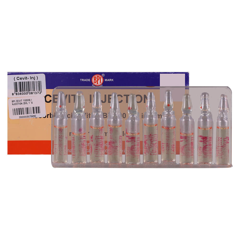 BPI Cevit 100MG Injection 2ML 1Ampoulesx10