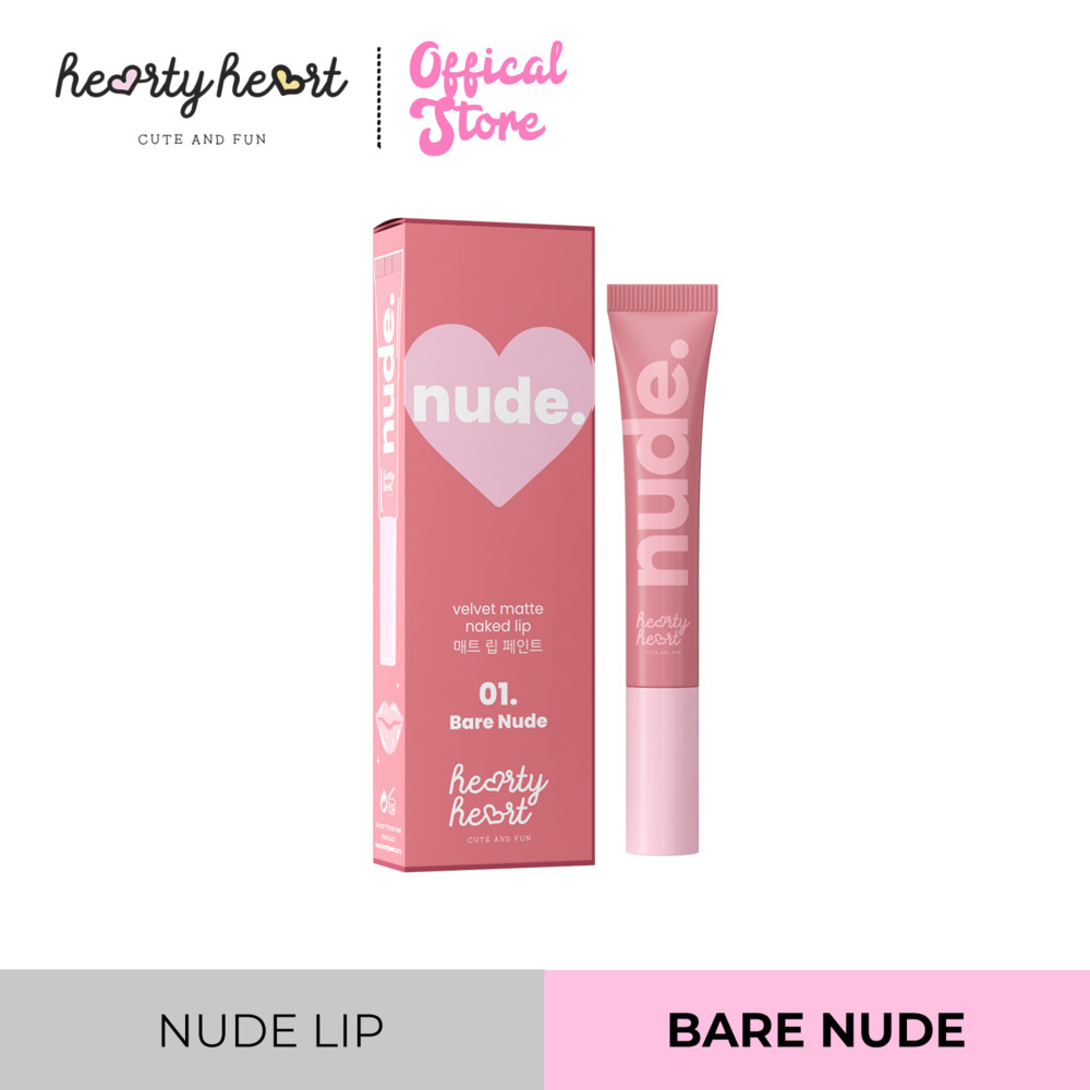 Hearty Heart Velvet Mattee Naked Lip 3ML (01 Bare Nude)