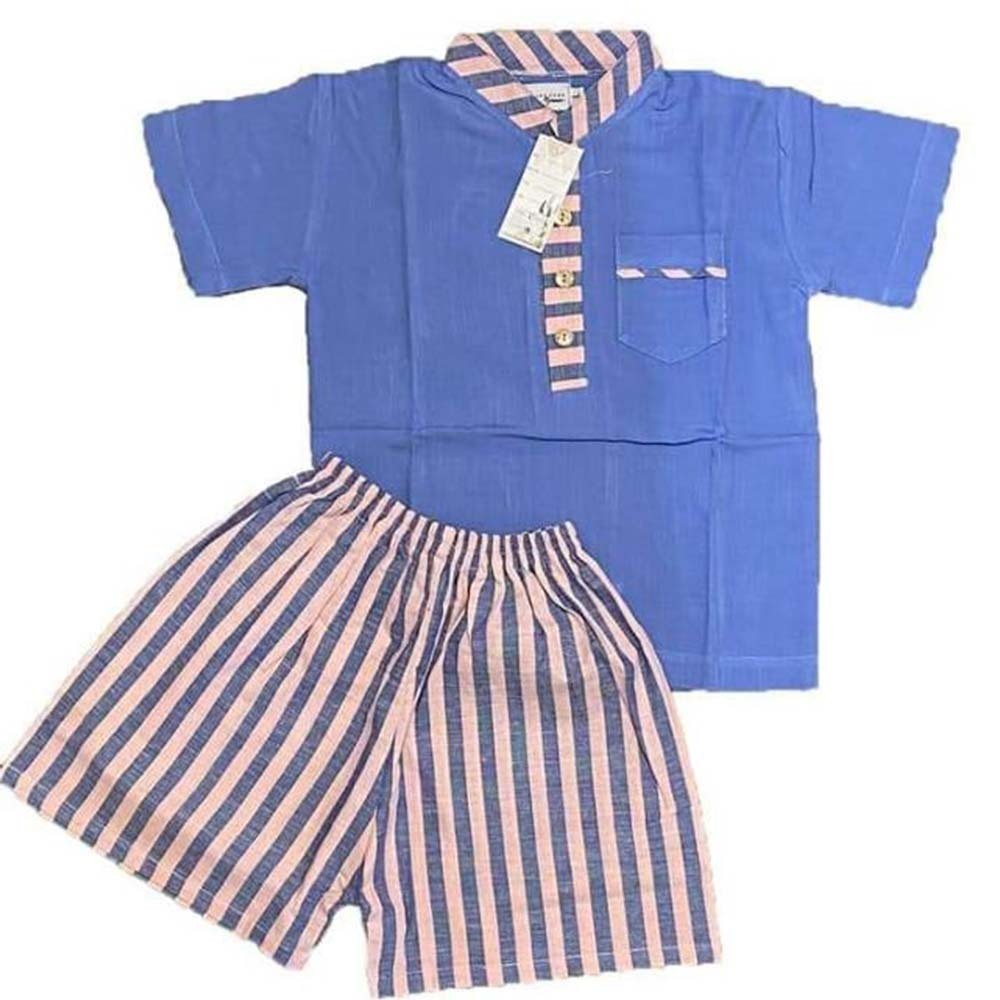 Lavender Boy Cotton Set Design 19 C004 Size-L