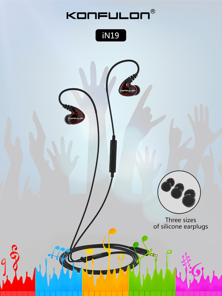 Konfulon iN-19 (Earphone) / Red