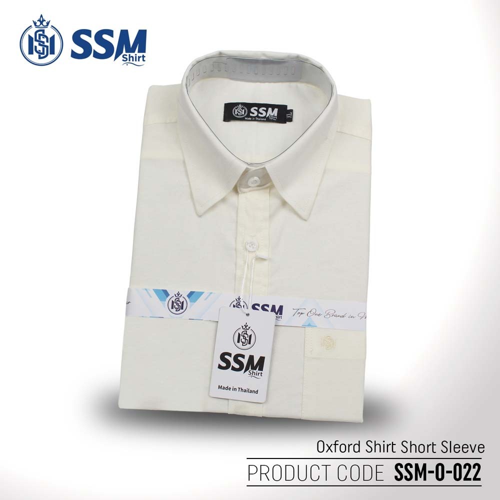 Oxford Shirt Short Sleeve SSM-O-P-S-022 (Cream) 4 Extra Large