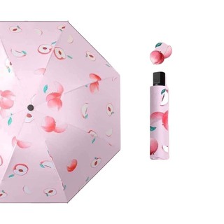 Automatic 3 Fold Fruit Printed Umbrella Orange