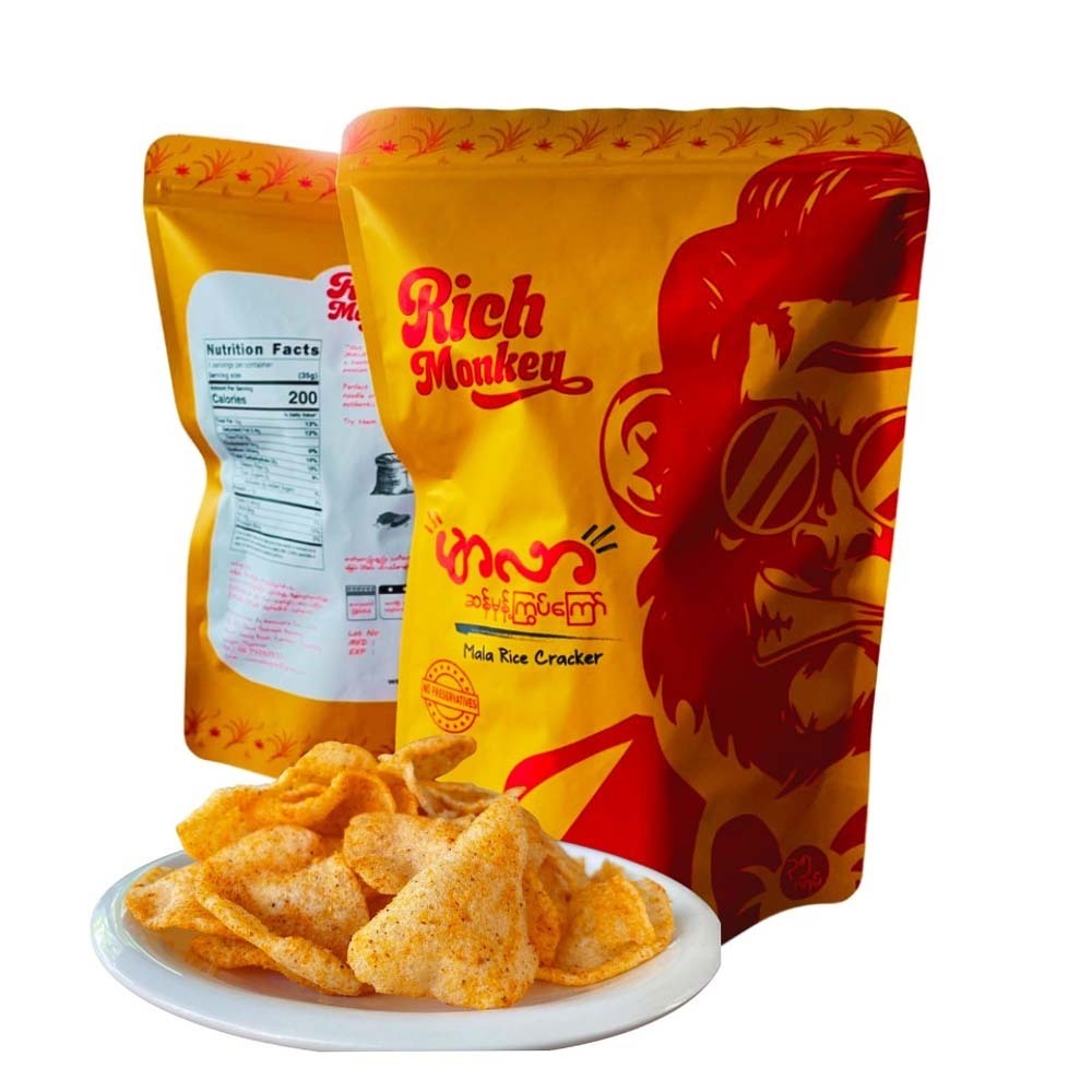 Rich Monkey Mala Rice Cracker 35G